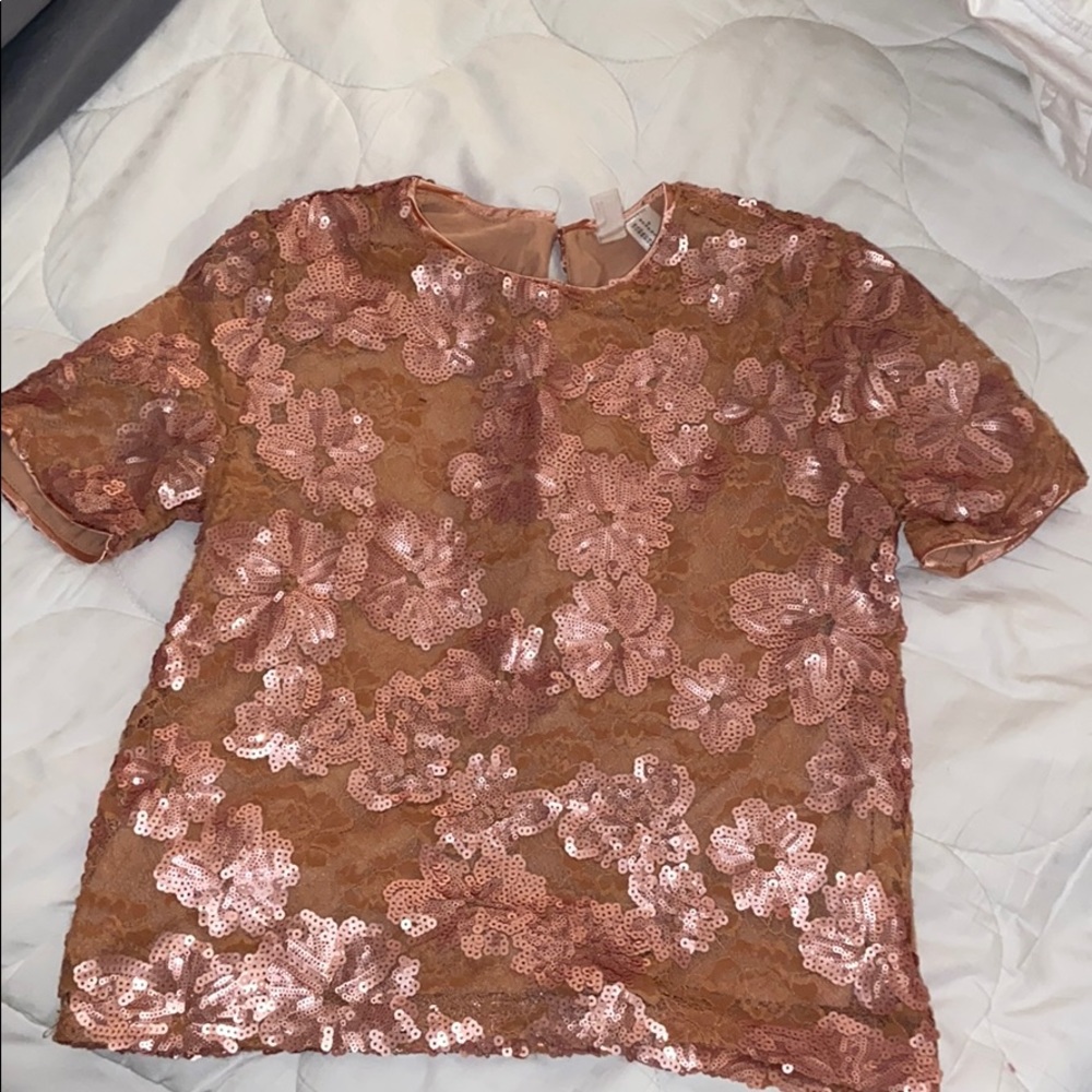 Blush sequined top